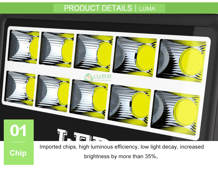 High Power Floodlight 400 Watt Led Lights 6000K White Landscape Lamp