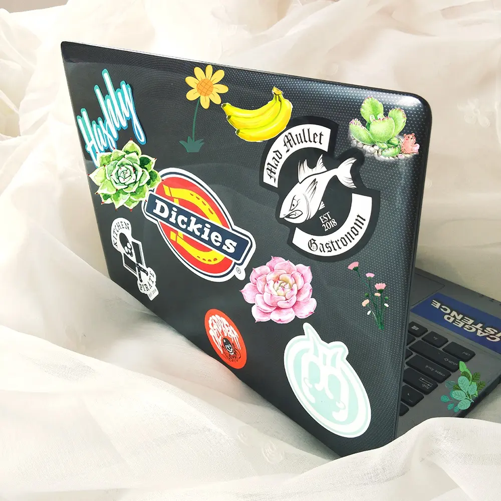 Low MOQ Logo Printed Brand Your Own Sticker BLM Custom Die Cut Vinyl Laptop Stickers