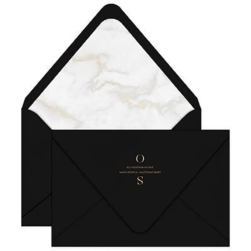 Custom Color Fashionable Pretty Wedding Invitations Envelopes