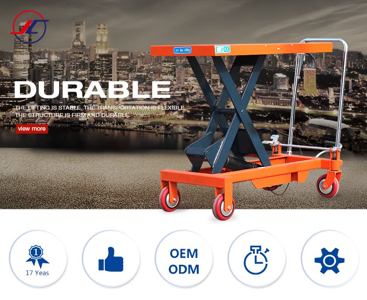 Jichuan Hydraulic Scissor Lift Table manual lift table