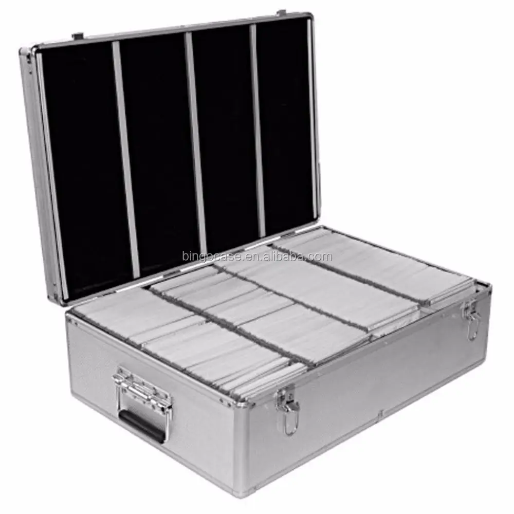 Aluminum CD or DVD Storage Box with sleeves Holds up to 1000 Disks