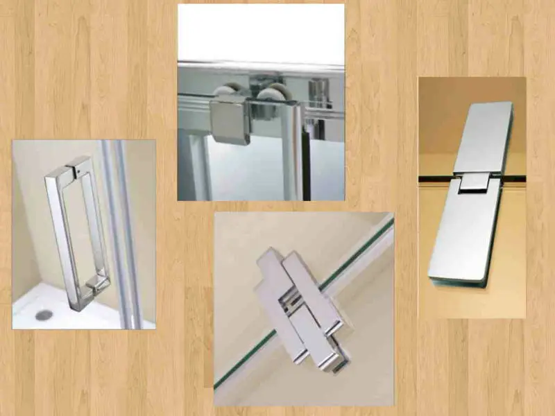 Professional 6mm Silkscreen Tempered Glass, Artificial Stone Tray Arc Shower Enclosure