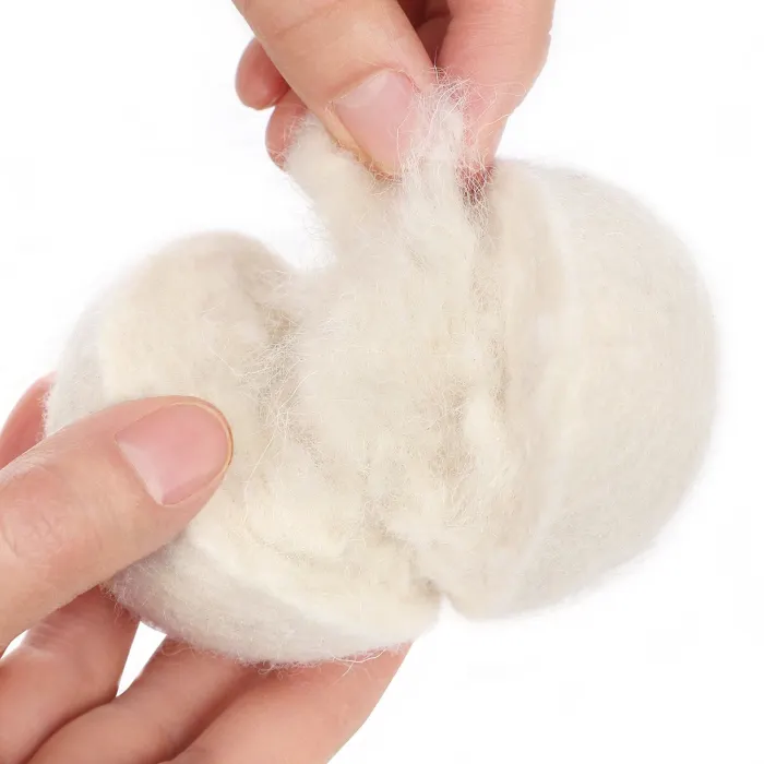 Laundry Wool Dryer Balls 100% Hand Made Organic Natural Fabric Softener,Unscented, Reduce Wrinkles