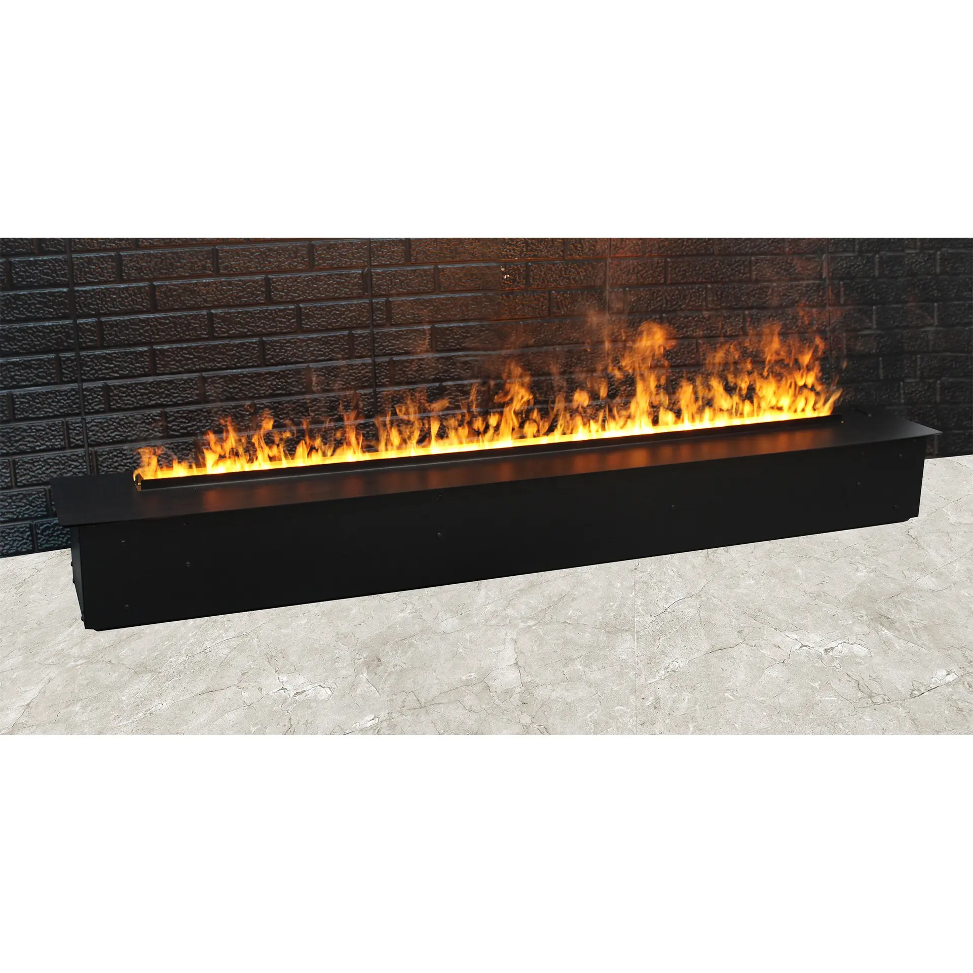 Mist Fire Steam Fireplace Cassette 2000mm Flat Panel Design Ultrasonic Technology Fire from Water