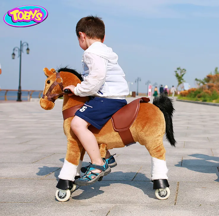 Economic And Efficient Riding Horse Toy on Wheels Stuffed Animal Ride
