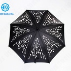 23 inch magic color change automatic pongee straight umbrella