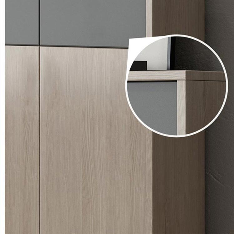 Wooden 30-pair Shoe Storage Cabinet With 3 Compartments And Doors