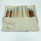 24pcs cloth bag long handle painting brush set sale