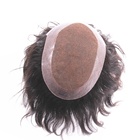Wholesale top quality unprocessed 100% remy virgin thin skin human hair toupee