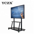 65 75 86 98 inch multi-user interactive lcd led multi-touch smartboard with dual system for conference