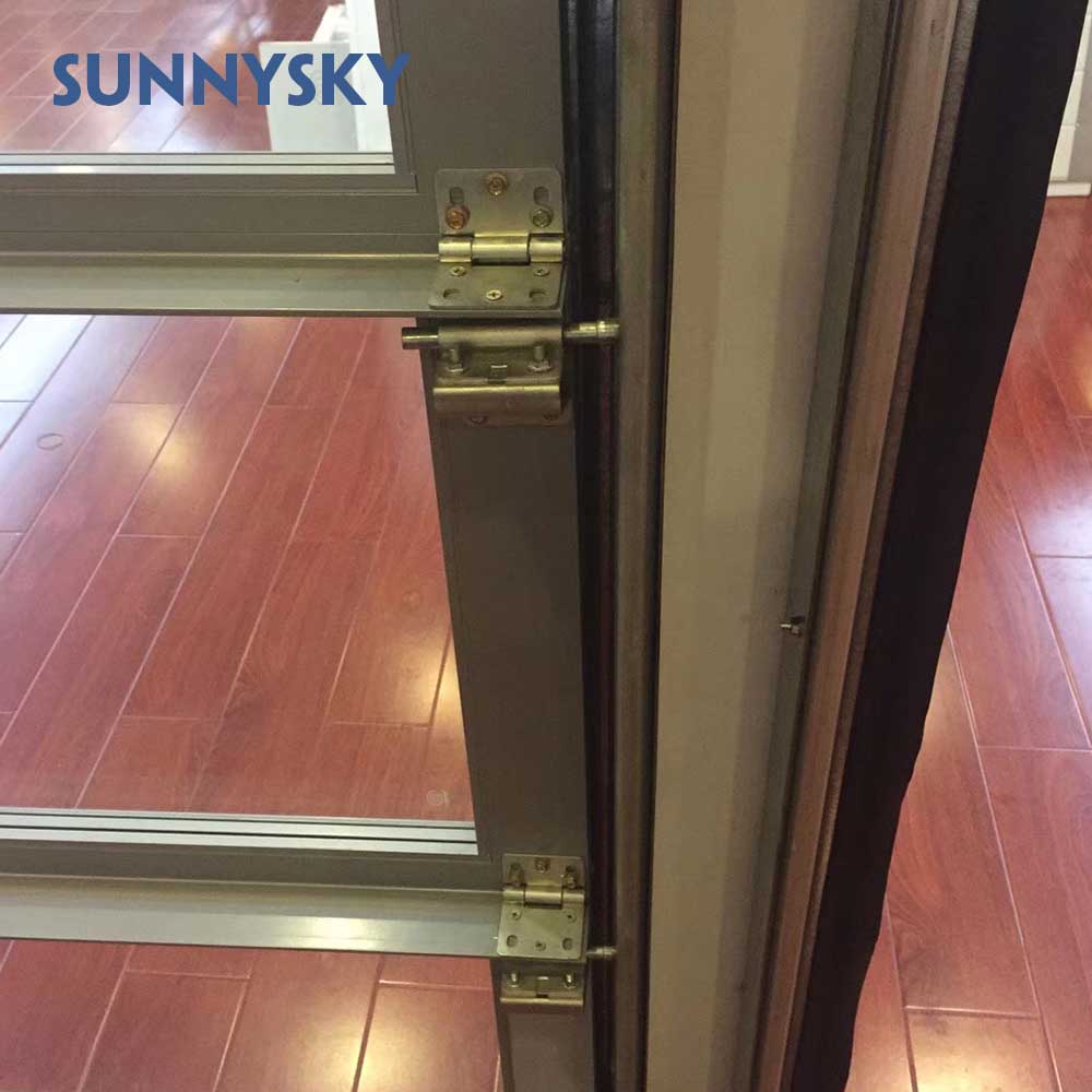 Customized glass panel aluminum frame insulated clear glass garage door