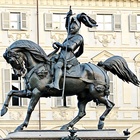 Outdoor large garden decorative man riding bronze horse sculpture for sale