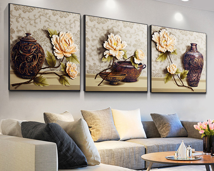New Fashion Home Luxury Accessories Embossed Wall Oil Painting