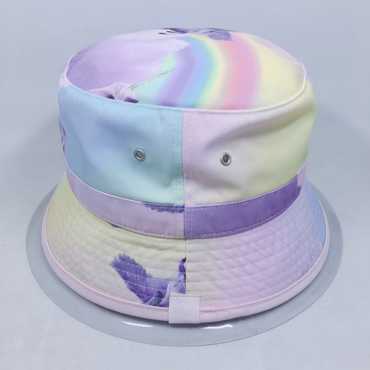 Wide Brim Printed Bucket Hat Custom Double Sided Hat Reversable Hat