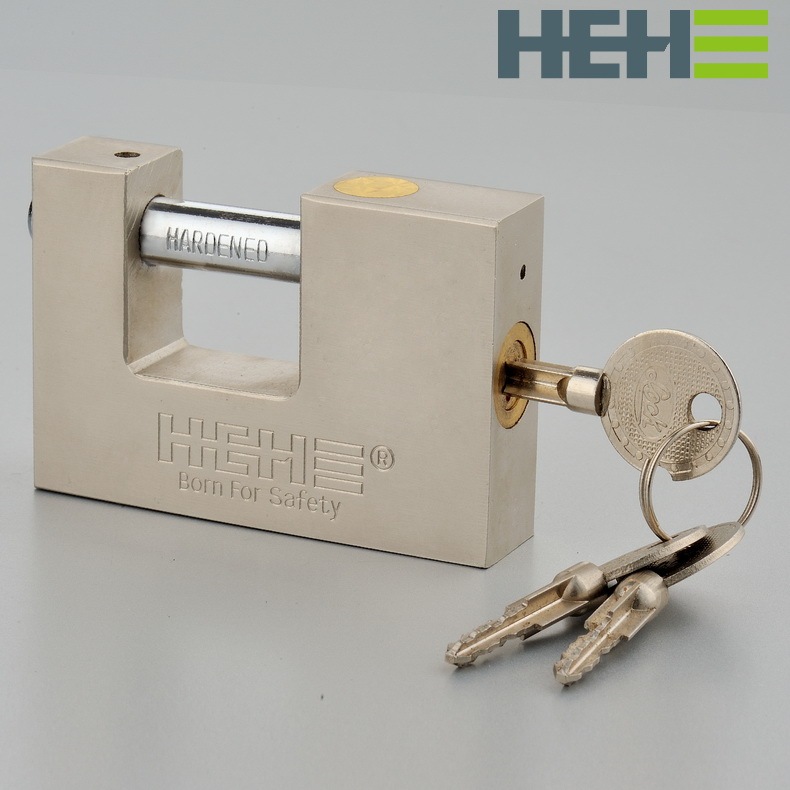 70mm 80mm 90mm 100mm Heavy Duty Nickel Plated rectangular Cross Key Iron Padlock