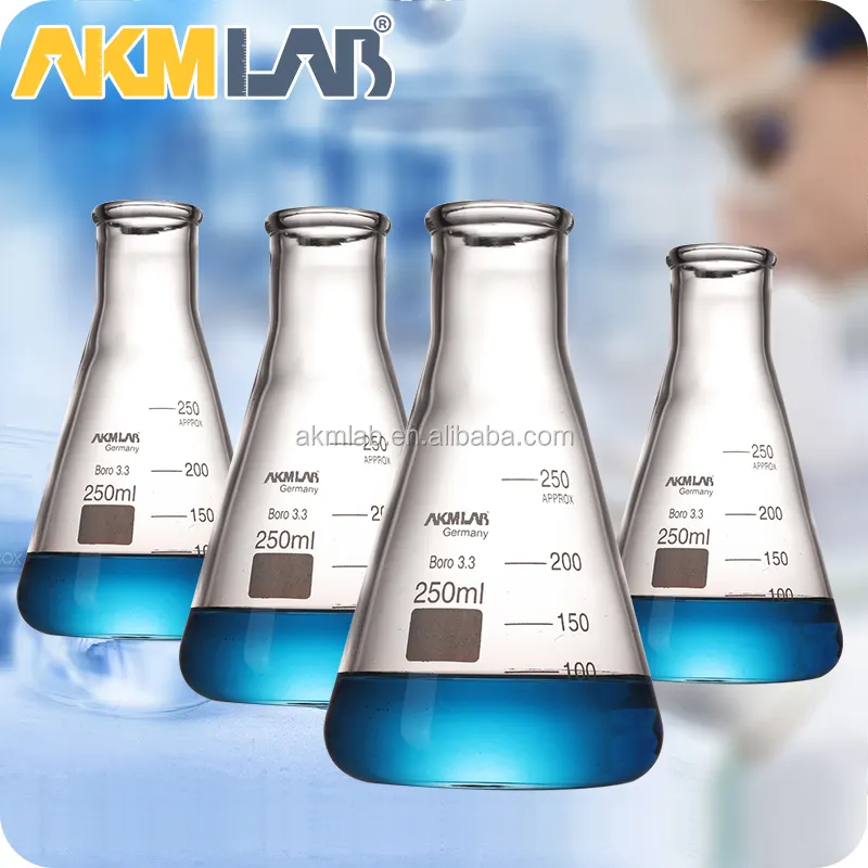 AKM LAB 100ml Conical Flask Erlenmeyer Flask with Narrow Wide Mouth