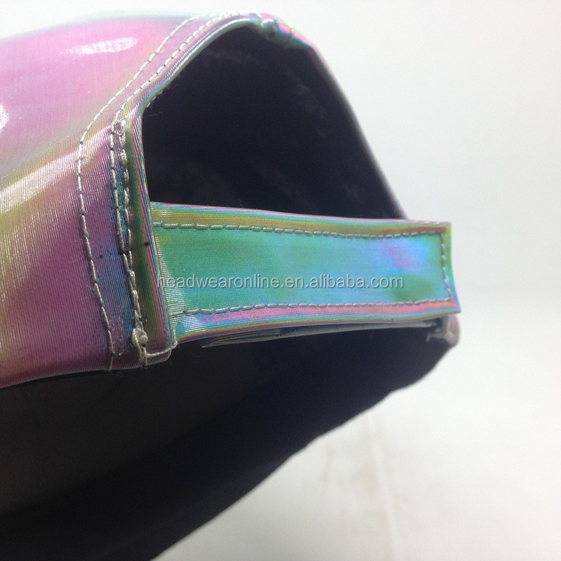 Waterproof Snapback Cap With Rainbow Custom Laser PVS Fitted Hip Hop 5 panel hats