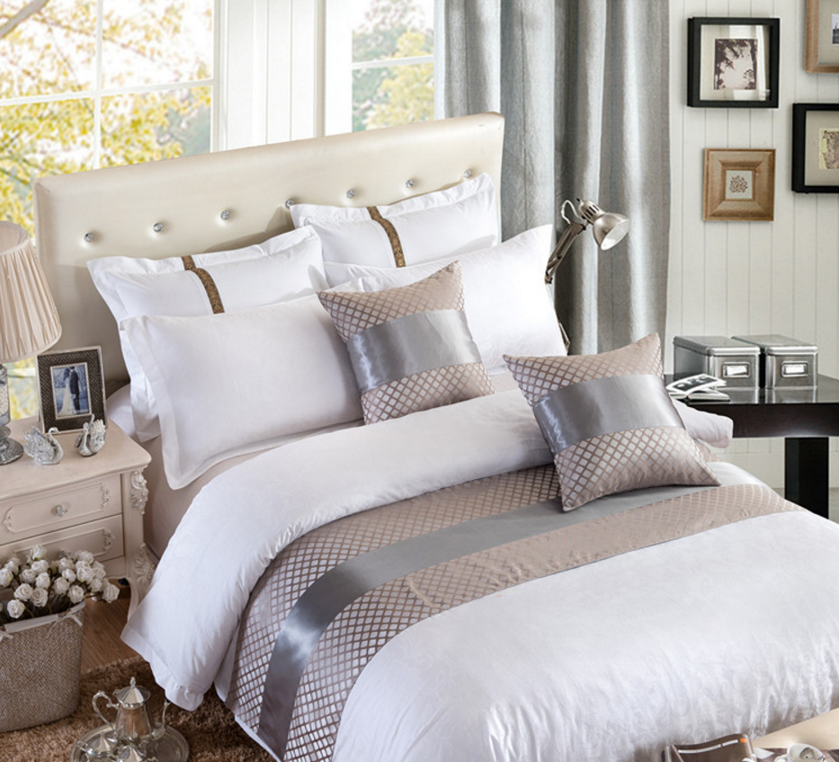 Cotton Bedding Runner Beautiful Luxurious Bed End Scarf for Bedroom Hotel - quilt - comforter-bedspread-duvet -sheet set
