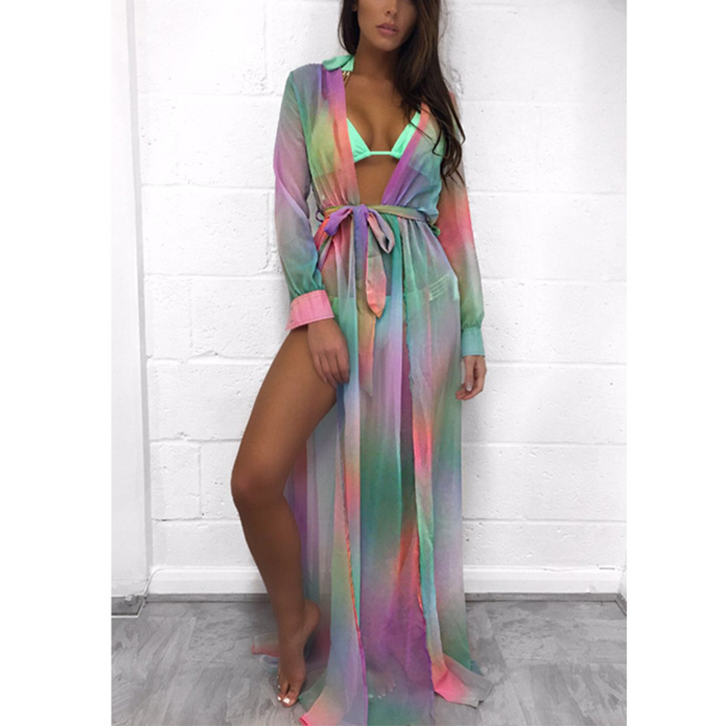 rainbow swim cover up