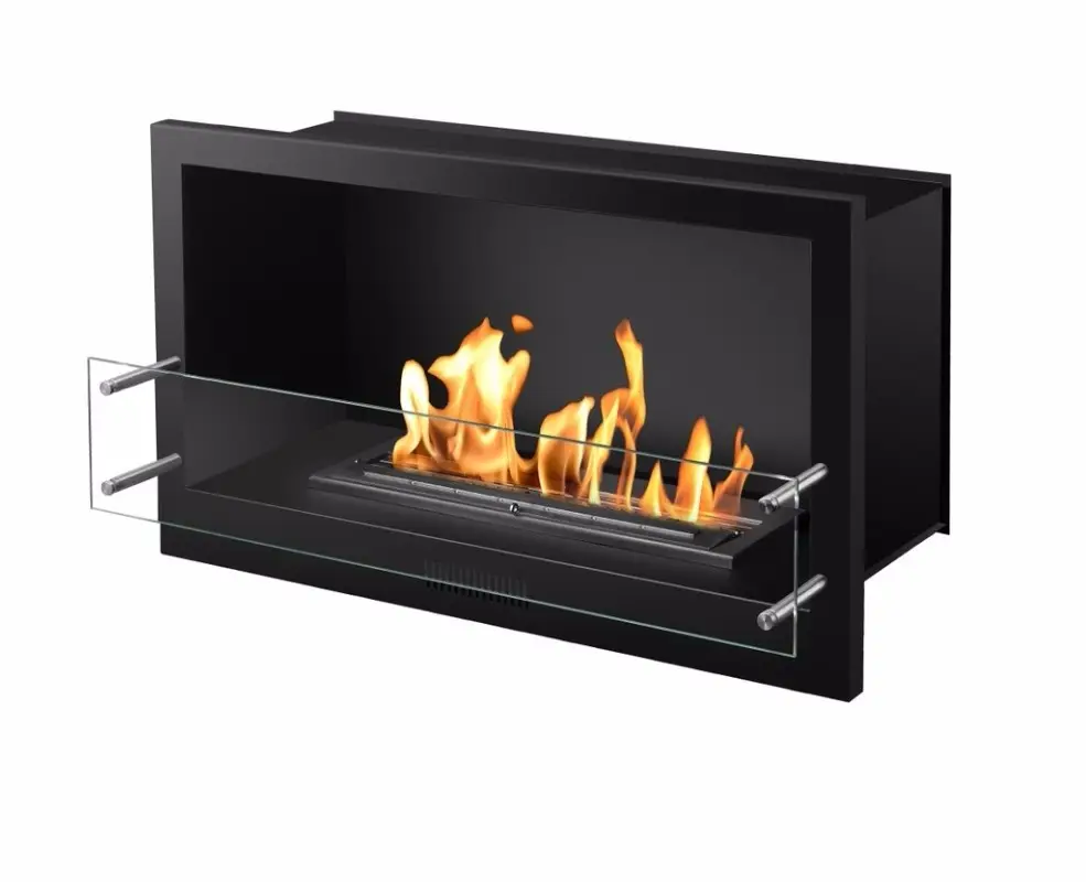 In Wall Fireplace Inno Living Fire 38 Inch Bio Ethanol Fire Place In Wall Electric Fireplace