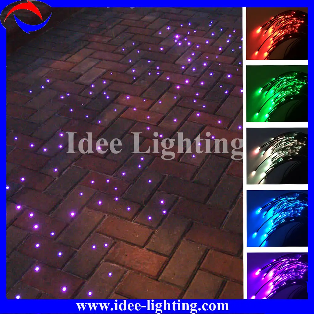 Креативный RGB волоконно-оптический светодиодный кирпичный светильник с эффектом звезды для садового освещения
