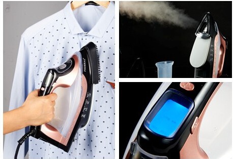 Smart steam iron LCD display Auto Shut off Steamer for Clothes