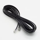 Custom RJ11 Coiled Phone Landline 6P4C Straight Pin Cut 6 Conductor Flat Cable OEM ODM Telephone Line Cord Set