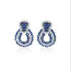 Factory Direct Supply Blue Spinel Earring Women