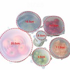 Universal Cover Set Glass Food Container Clear Silicone Lid