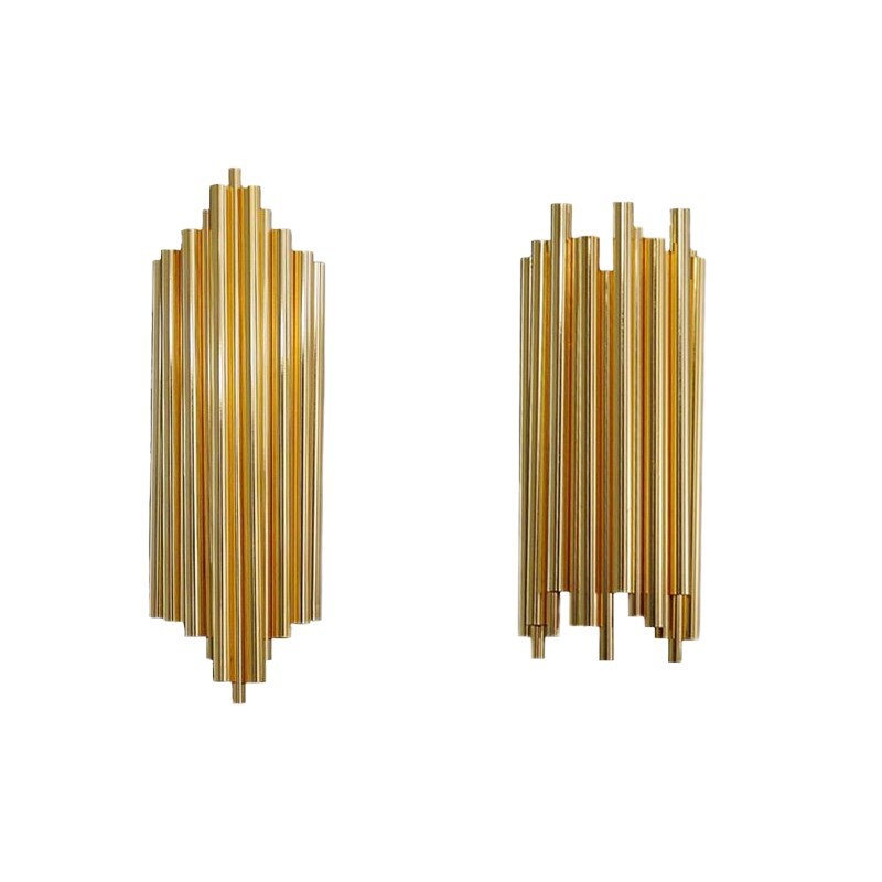 Modern Simple Design Metal Cone Brass Color Wall Bracket Light