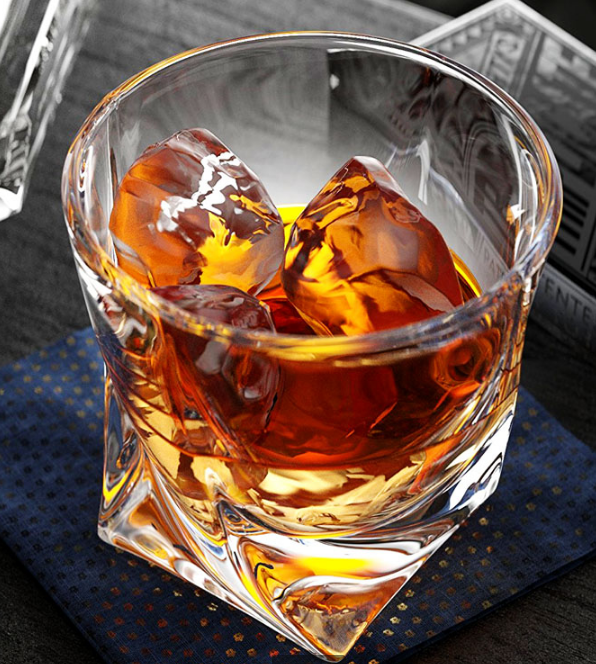 Wholesale 300ml whiskey glass cup Twist Whiskey Glass Cup