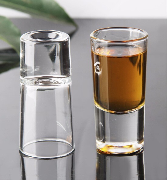 Haonai high quality shot glass cup mini size portable clear glass shot cups