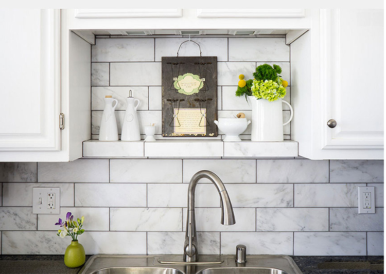 White Statuario Bathroom Ceramic Wall Tile  Carrara White Subway Beveled Tile