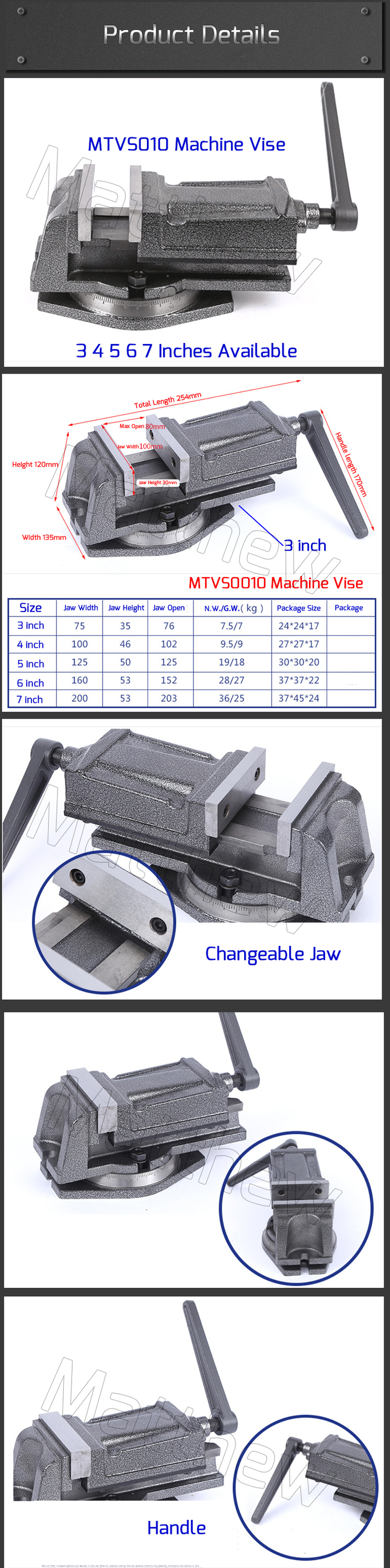 CNC Precision modular Mechanical Vise For Milling