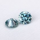 Wholesale Price European Cut Moissanite Round Shape 9mm Blue Gemstone for Jewelry