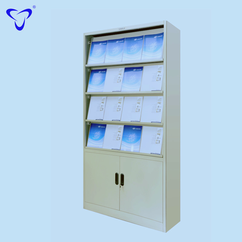 adjustable shelves CE certificated library furniture office school bookstore open goods books shelf open magazine cabinet