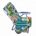 OEM Durable Backpack Folding Beach Chair with Storage Pouch