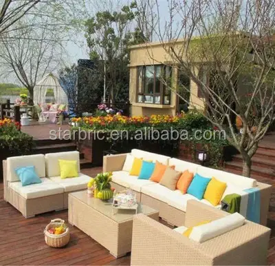 Fabric for outdoor garden furniture lounge cushion cover rain cover with 5 years warranty