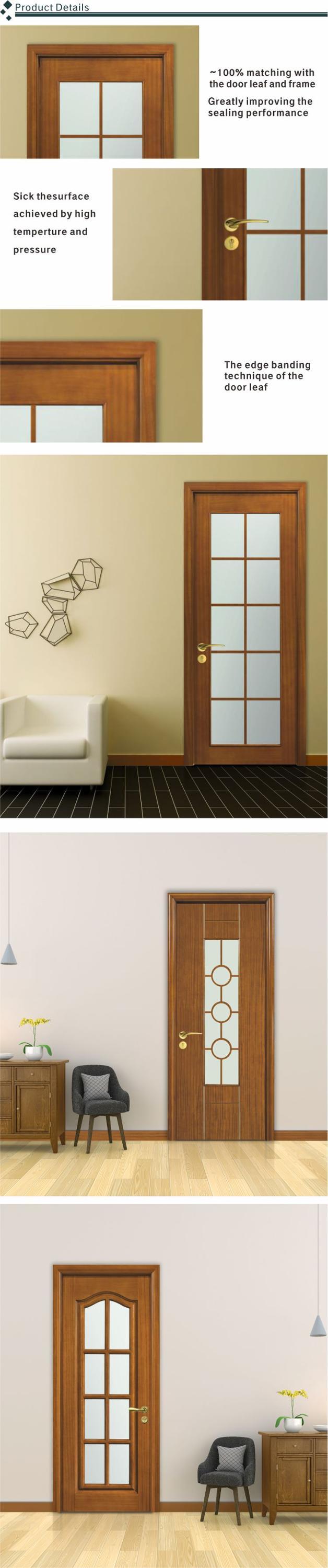 Wood Glass Door Design Kitchen Swinging Door Hot Sale Lattice Swing Graphic Design Customized Bathroom Entry Doors Interior
