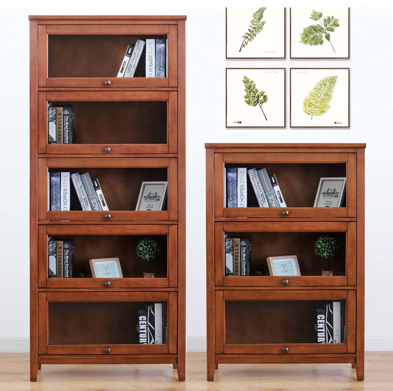Modern American style solid wood birch material 3 layer bookshelf book storage
