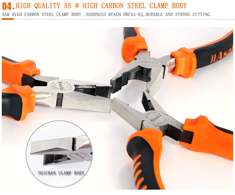 Asaki professional grade ready stock hand tools combination pliers