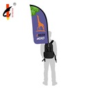 Custom printed teardrop banner large flag banner moving signs backpack flag