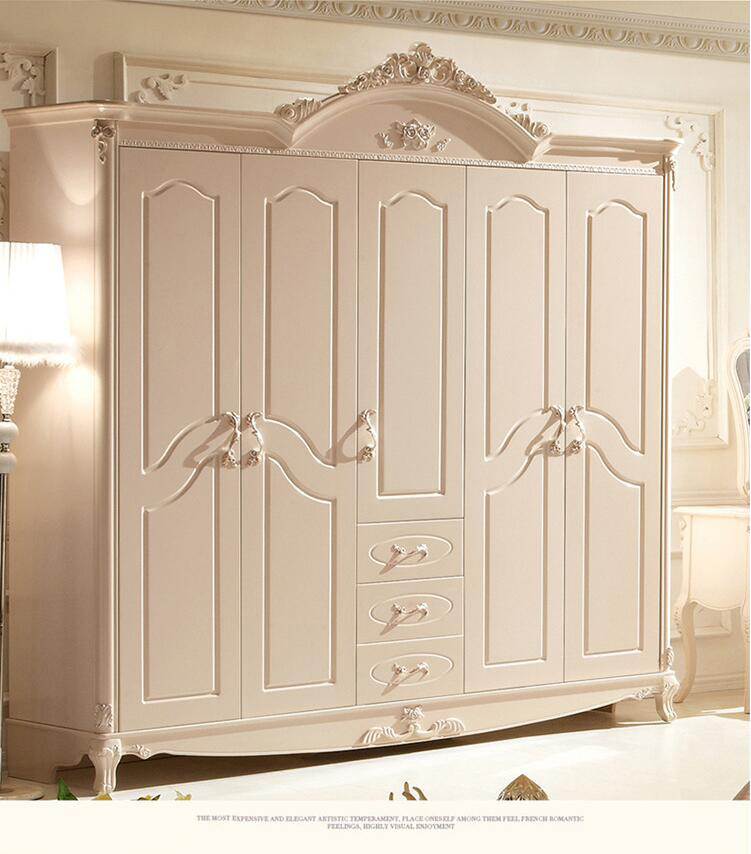 four door wardrobe antique European whole wardrobe French bedroom furniture wardrobe p10067