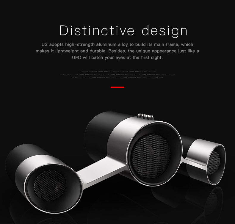 Bluedio US (UFO) Wireless FPR Blue tooth Satellite Speaker System with Mic,Fashionable 10W Output Power from 3 Drivers