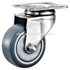 SSXW 304 Stainless Steel Caster Wheels Grey TPR