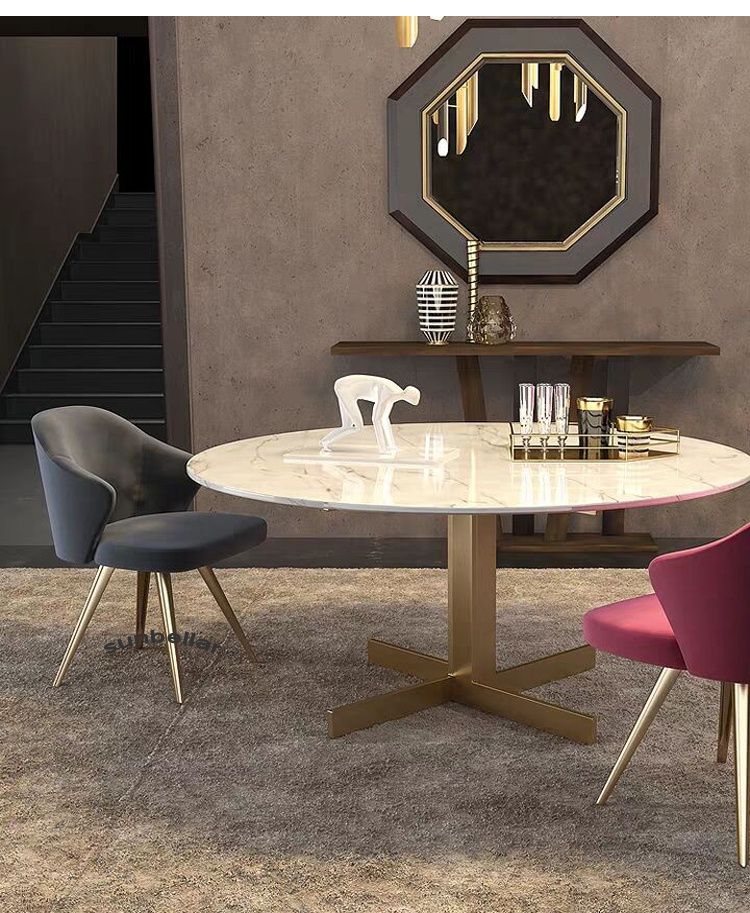 Foshan furniture factory dining chair fabric velvet gold stainless steel legs restaurant dinning room chair