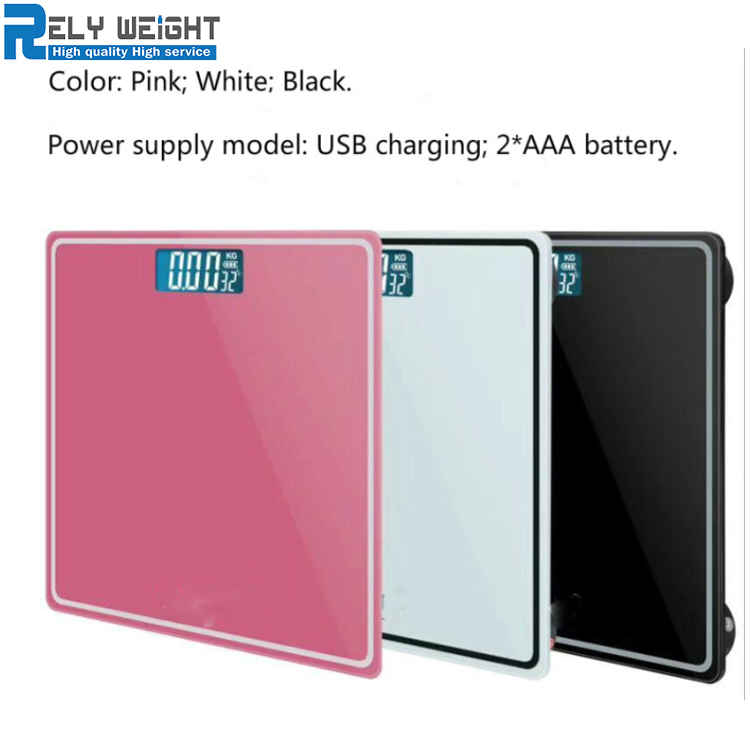 USB Charging 180kg Bathroom Scale Household Personal Electronic Digital Weighing Scale