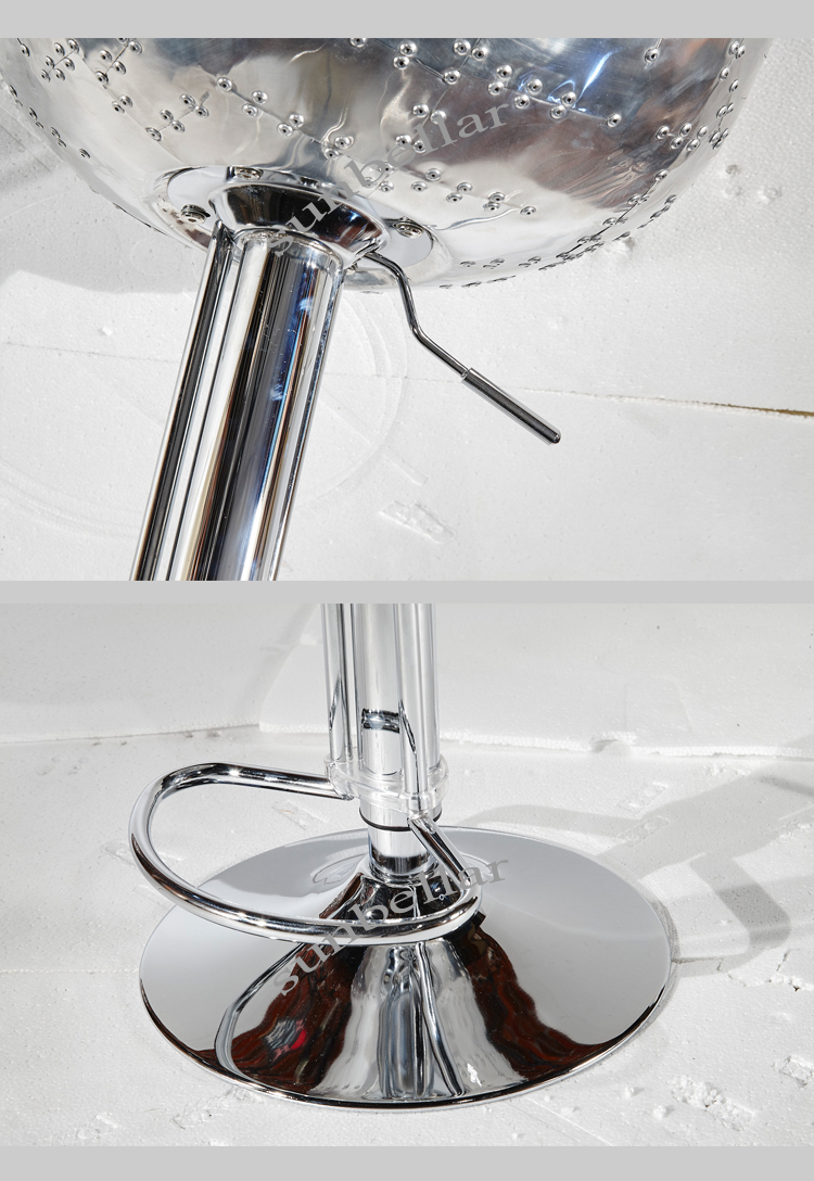 high chair for bar table stainless steel foot stand lift and swivel bar chair leather industrial style