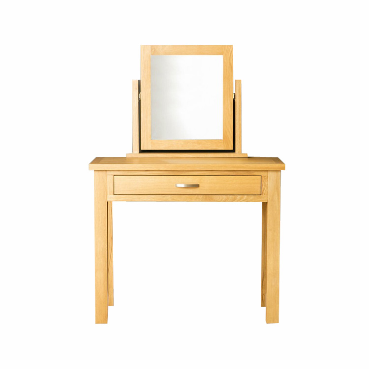 high gross yellow color home furniture dressing table with mirror and stool for home