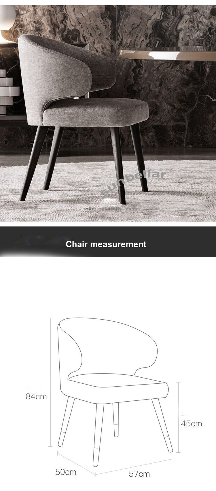 wholesale velvet dining chair wooden legs with gold cover  living room luxury armchair fabric modern design accent chair